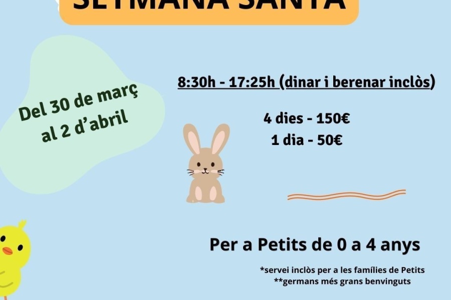 Imagen descriptiva de 🐣 Casal Setmana Santa  🐰
