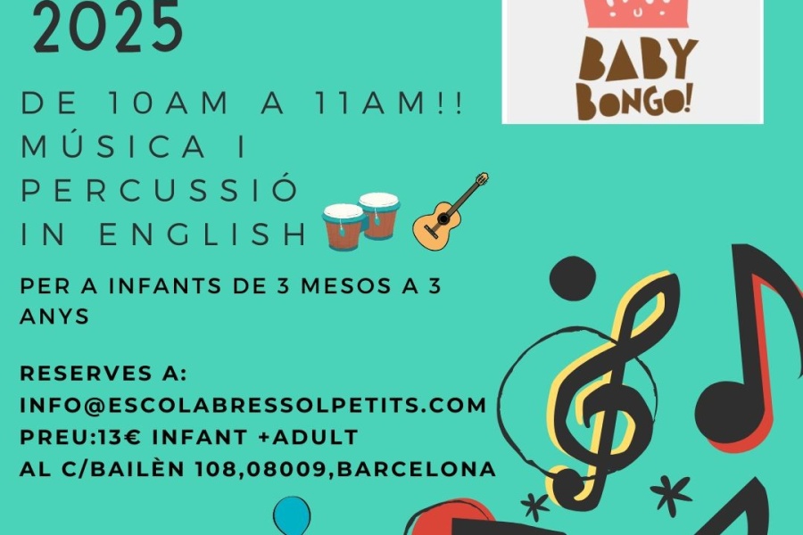 Imagen descriptiva de BABY BONGO MARCH 2025  🪇🪘🎶🥁